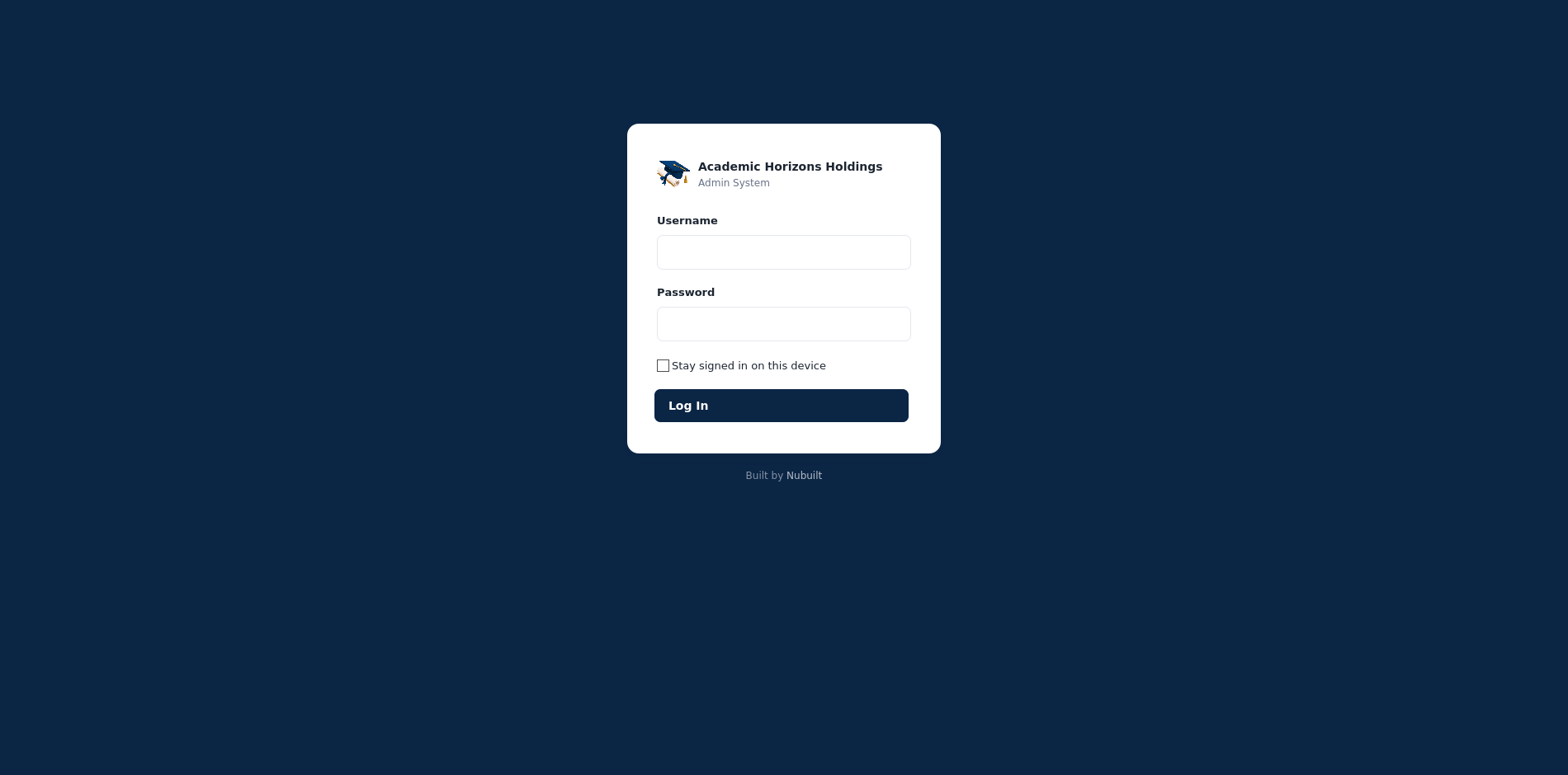 Education Services Website & Staff Portal: Portal login