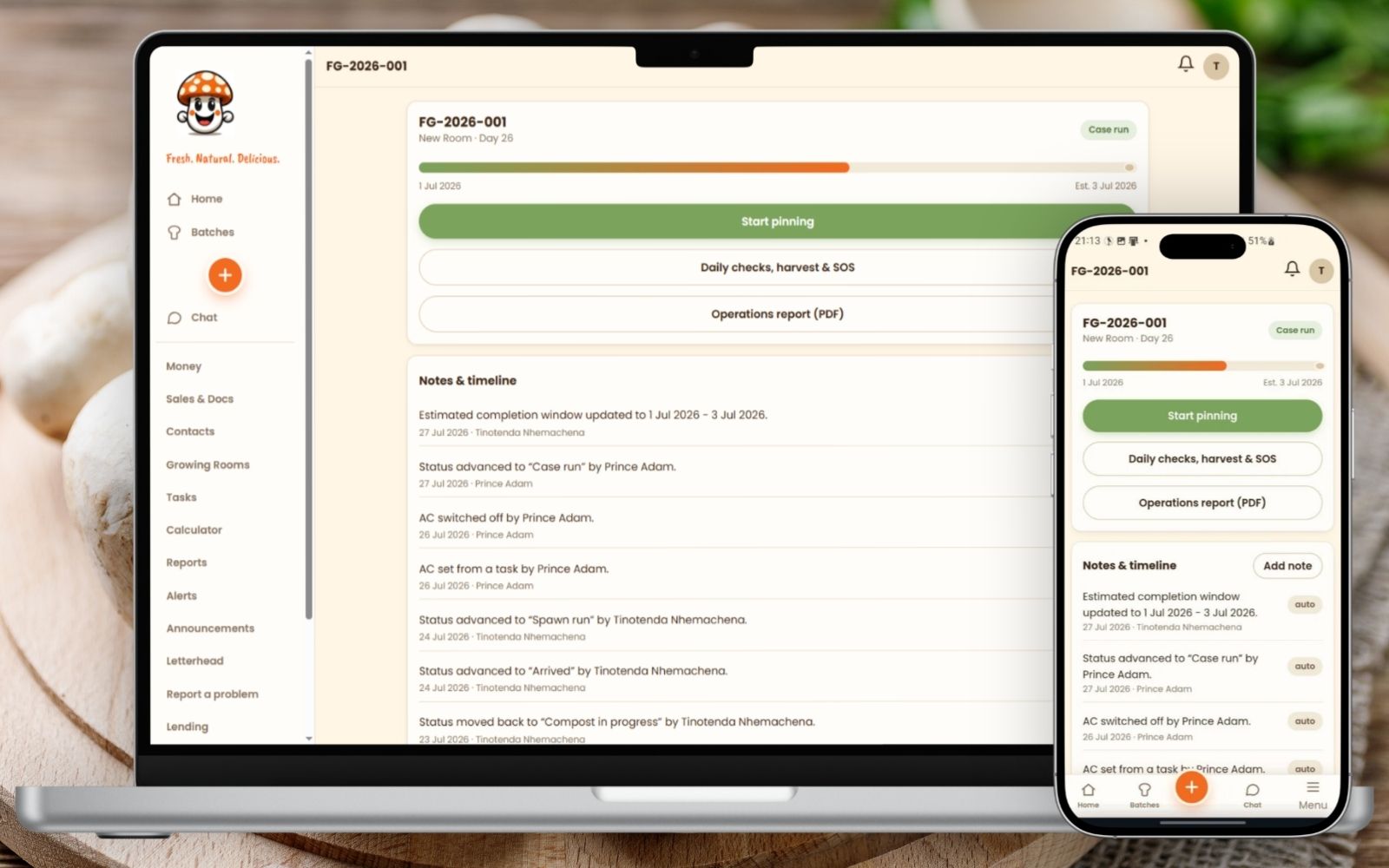 Mushroom Business Management System