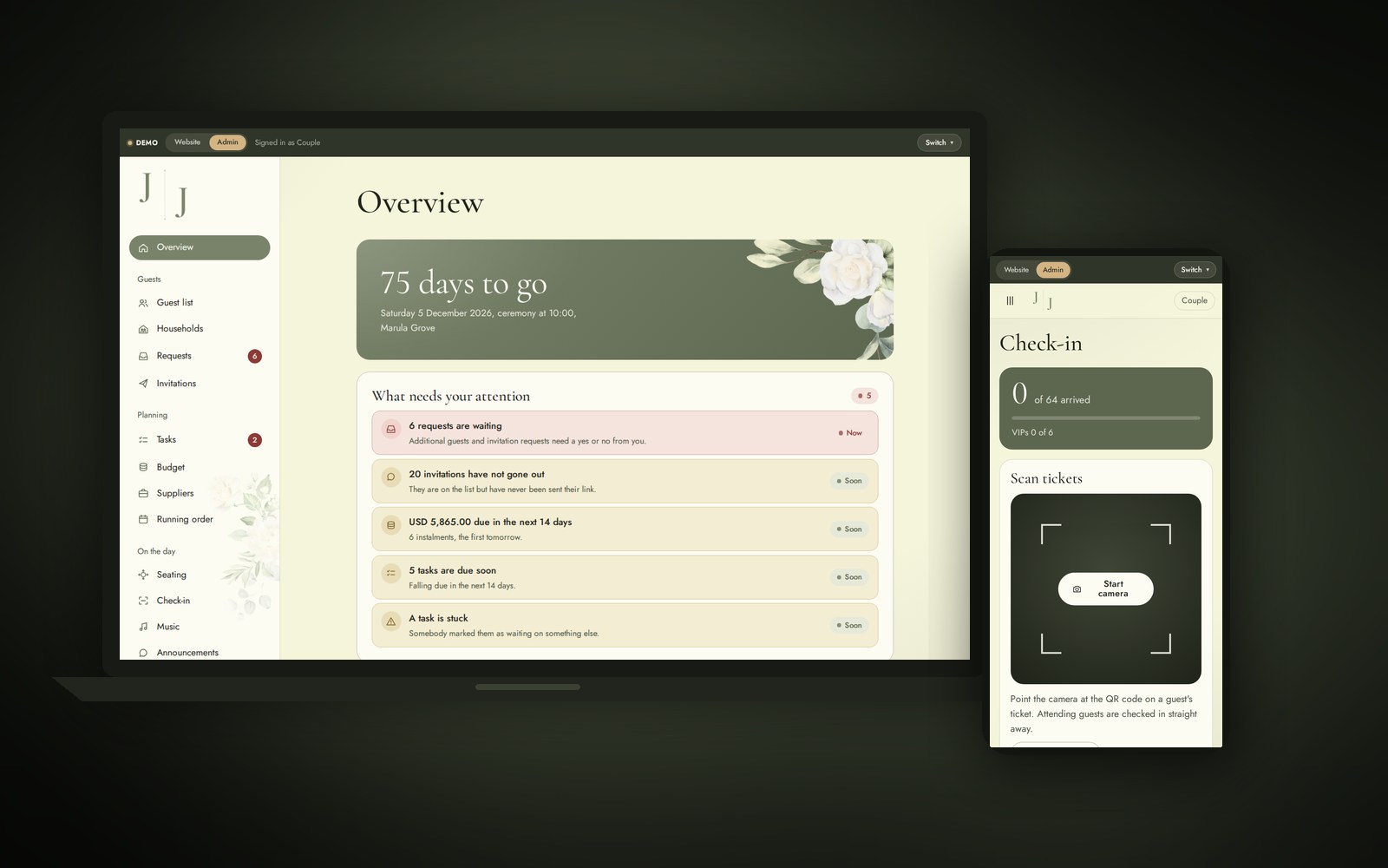 Wedding Website & Wedding Planning System
